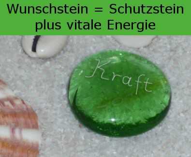 Wunschstein "Kraft" Vital Zelle, grün
