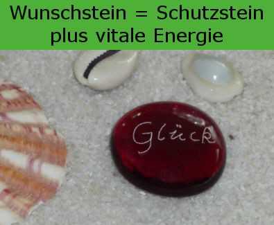 Wunschstein "Glück" Vital Zelle, rot