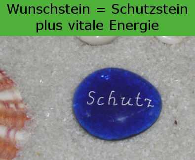 Wunschstein Schutz, blau